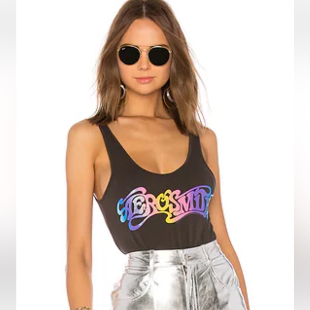 Aerosmith Rainbow Glitter Bodysuit